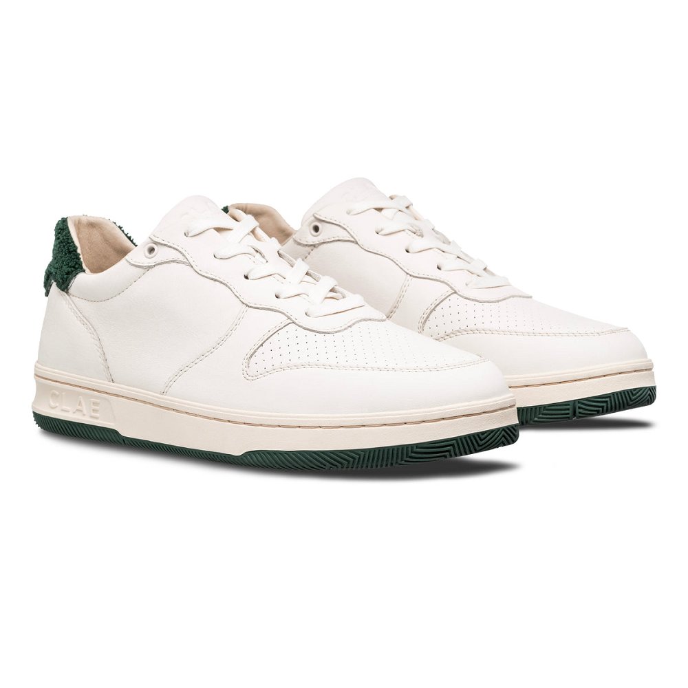 CLAE MALONE Shoes Womens USA762-D80 In Off White Trekking Green Terry